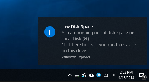 (Windows)!Low Disk Space มาดูวิธีเครีย แคช(Cache) logs หรือ history หรือ Disk cleanup หรือ temporary files (มาดูกัน)